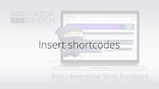 08 Insert shortcodes - Divi – Awesome Woo Products