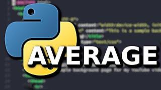 Find the Average of a Data Set With Python