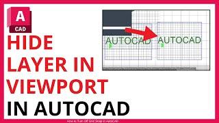 How to Hide Layer in Viewport in AutoCAD [QUICK & EASY]