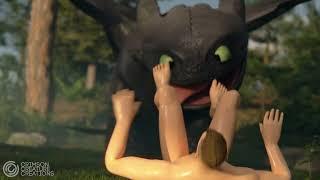 Toothless dragon vore animation