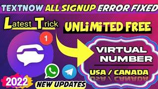 Textnow all signup problem solution 2022|canada area code|textnow account violated textnow error fix