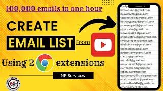 How to build email list from YouTube  | email extractor from YouTube channel | NF Services