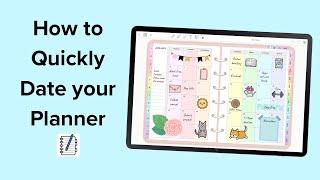 How to quickly date your planner | Penly app tutorial