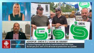 Zone économie | Grève chez Agropur : lait gaspillé