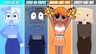 Cool As Ice VS Cold As Frost VS Warm Like Fire VS Dusty Like Air - Incredibox Comparison