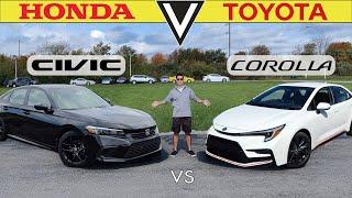 COMPACT KINGS! -- 2023 Toyota Corolla SE vs. 2023 Honda Civic Sport: Comparison