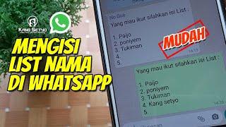 Cara Mengisi List di Wa dengan Mudah