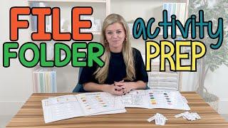 How to Prep File Folder Activities