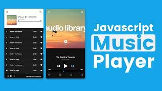 Build a Music Player with a Playlist using HTML CSS & JavaScript