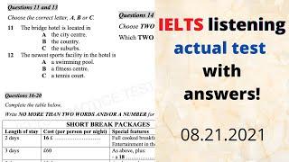 Official IELTS listening test with answers | VERY IMPORTANT, MUST TRY!