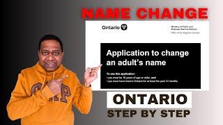 How to change name in canada ontario in easy steps