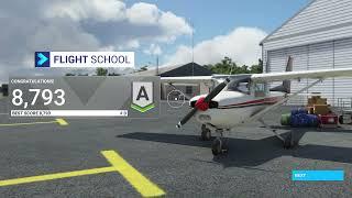 MS FS2020 Xbox Flight Training First Solo Flight Score 8793  For Tips CC English