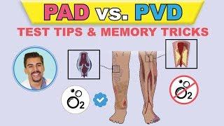 PAD vs  PVI  cartoon animation & memory tricks   peripheral arterial disease pathophysiology, signs