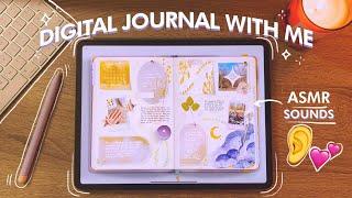 ASMR cozy digital journal with me  on my iPad in GoodNotes 5 | Apple Pencil writing sounds 