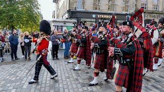 2 SCOTS P&D Escort to the Crown, Royal Mile | King Charles in Edinburgh, Scotland