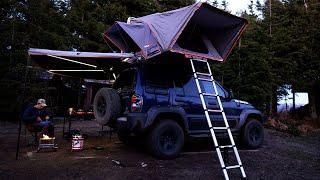 JEEP LIBERTY Overlanding to Abandoned Fire Lookout on Olympic Peninsula | KJ Camping Washington ASMR