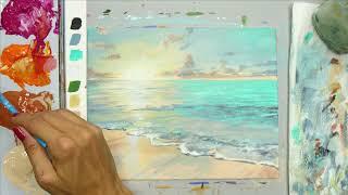 Beach Painting / How to Paint with Acrylics