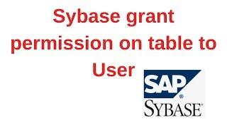 13. Sybase Tutorial: Sybase grant permission on table to User