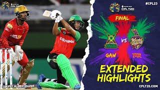 CPL 2023 Final | Extended Highlights | Trinbago Knight Riders vs Guyana Amazon Warriors