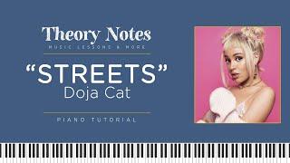 Doja Cat - Streets (Theory Notes Piano Tutorial)