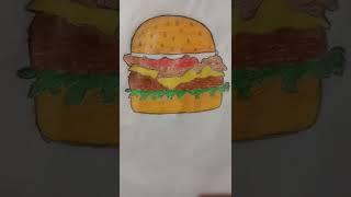 Burger  || ARTS WID ANUSHREE ||#shorts #youtubeshorts