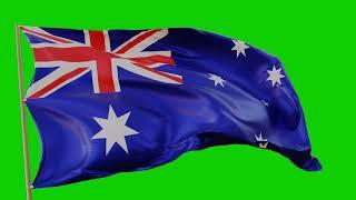 Australian flag on Green screen effects