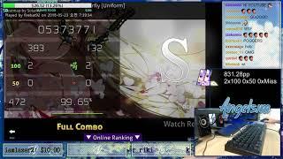 osu! | firebat92 | Aitsuku Nakuru - Monochrome Butterfly [Uniform] +HD,DT 99.65% FC #1 786pp