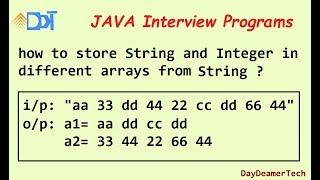 how to store string and integer in different arrays from one string