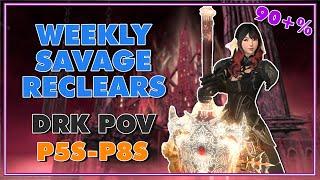 FFXIV - Abyssos Savage Reclears - P5S to P8S (DRK PoV)