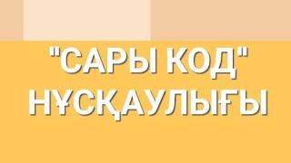 САРЫ КОД НҰСҚАУЛЫҒЫ. Мақсаты: пациент пен медициналық қызметкерлердің қауіпсіздігін қамтамасыз ету