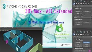 3DS Max - AEC Extended objects tutorial/windows and doors