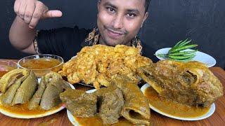 EATING MUTTON FATT CURRY ,MUTTON LIVER CURRY ,MUTTON HEAD & CHILLIS | MUTTON FATT CURRY EATING