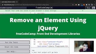 Remove an Element Using jQuery (jQuery) freeCodeCamp Tutorial