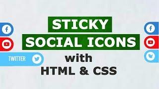 How to make Sticky Social Media Icons on Left and Right side of Website