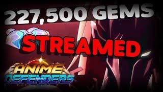 Rolling for Igris with 227k gems LIVE - Anime Defenders