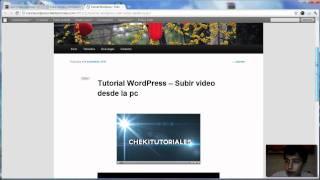 Tutorial Wordpress - Subir un video desde la pc