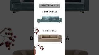 Best sofa color combinations w.r.t the background wall by architect in 2024 #interiordesign #sofa