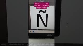 How to type Ññ in Laptop Keyboard #keyboardshortcuts #computer #microsoftoffice