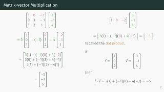 Matrix-vector and Matrix-matrix Multiplication