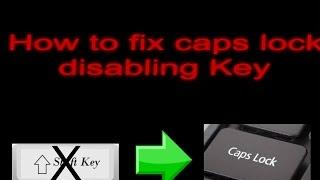 How to fix caps lock disabling key problem║Tech Master Computer Tutorials║