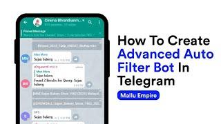 How To Create Advanced Auto Filter Bot In Telegram | Auto Filter Bot