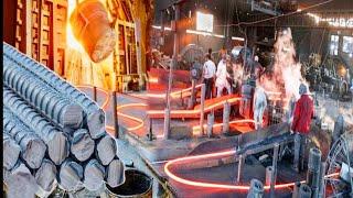 Incredible Manufacturing Process of iron Rod Arun Steel.Amazing factory process Crafting Rebar Steel