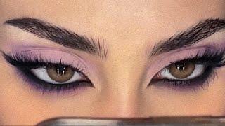 أول فيديو بعد غياب !! ايلاينر القطة المعكوس  Reverse cat eyeliner tutorial | رغد حمزة