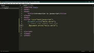 BEGINNER JAVASCRIPT TUTORIAL   2  SINGLE AND MULTIPLE LINE COMMENTS IN JAVASCRIPT