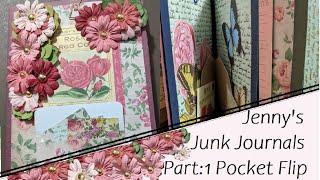 Jenny's Junk Journals / Part 1 / How to Make a Simple & Easy Flip Book with Pockets