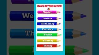 Week days learning song  || weekdays name in english || staylittle channel