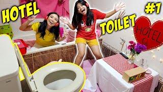 24 JAM DI HOTEL WC PART 1 ! UBAH KAMAR MANDI JADI HOTEL BINTANG LIMA ! Vlog Lucu | CnX Adventurers