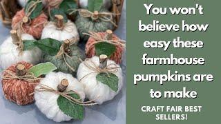 DIY Sweater Style Farmhouse Pumpkins/Fall Decor/Craft Fair Ideas 2023