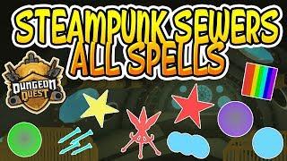 *NEW* EVERY SPELL IN STEAMPUNK SEWERS IN DUNGEON QUEST AND HOW TO GET THEM!! (Roblox)