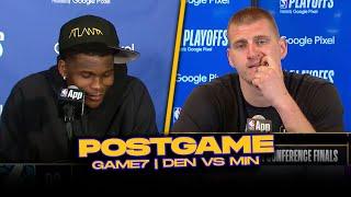 Nuggets/Timberwolves Postgame, Jokic, Edwards, Murray, Towns, Coaches Reactions | 2024 WCSF, GM7